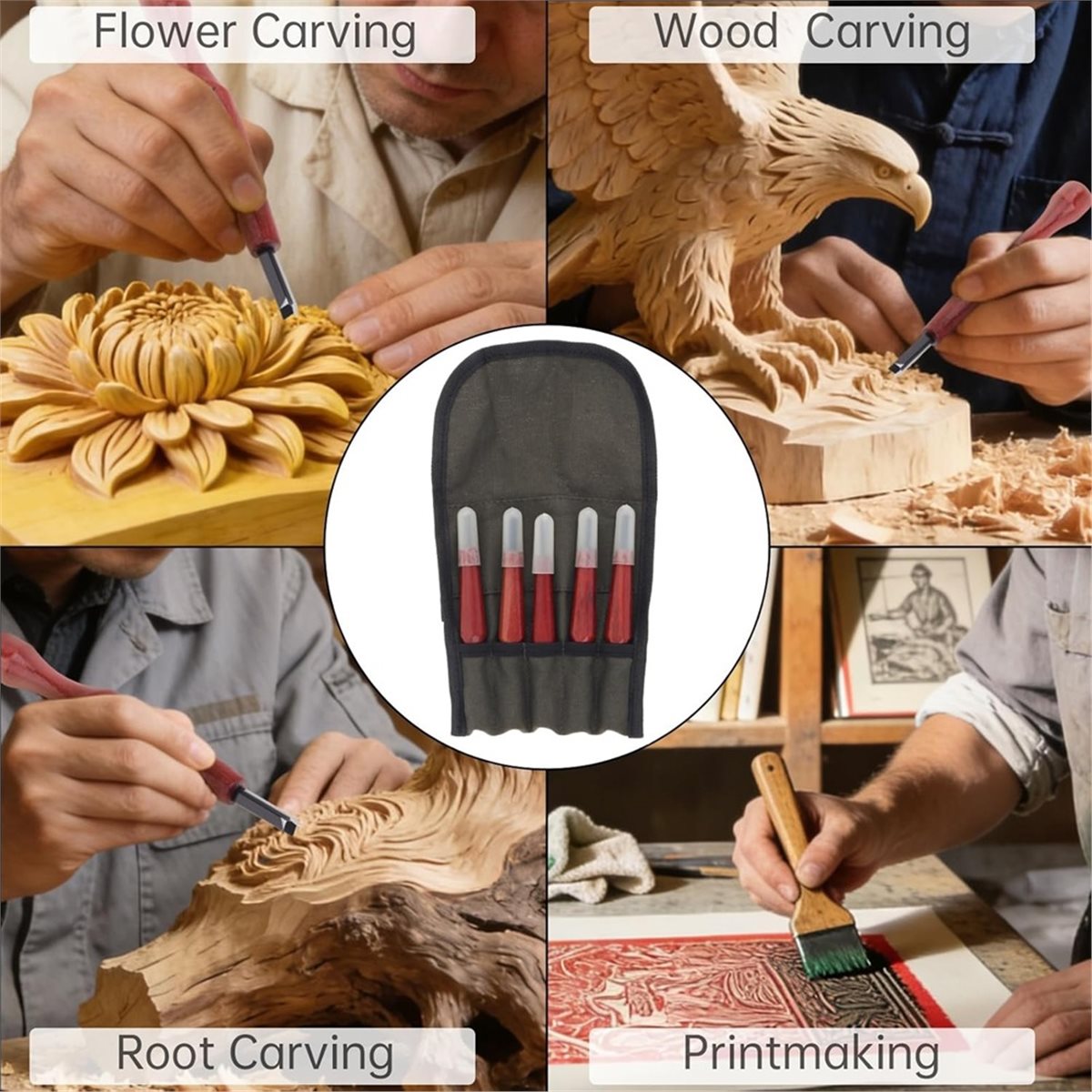 Linocut Carving Tool - Ensemble d'outils de sculpture sur linogravure