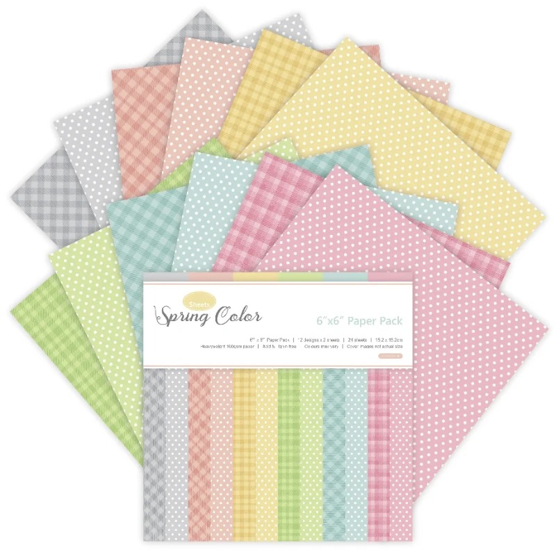 Art Craft Background - Tampons de papier artisanaux, 12 feuilles