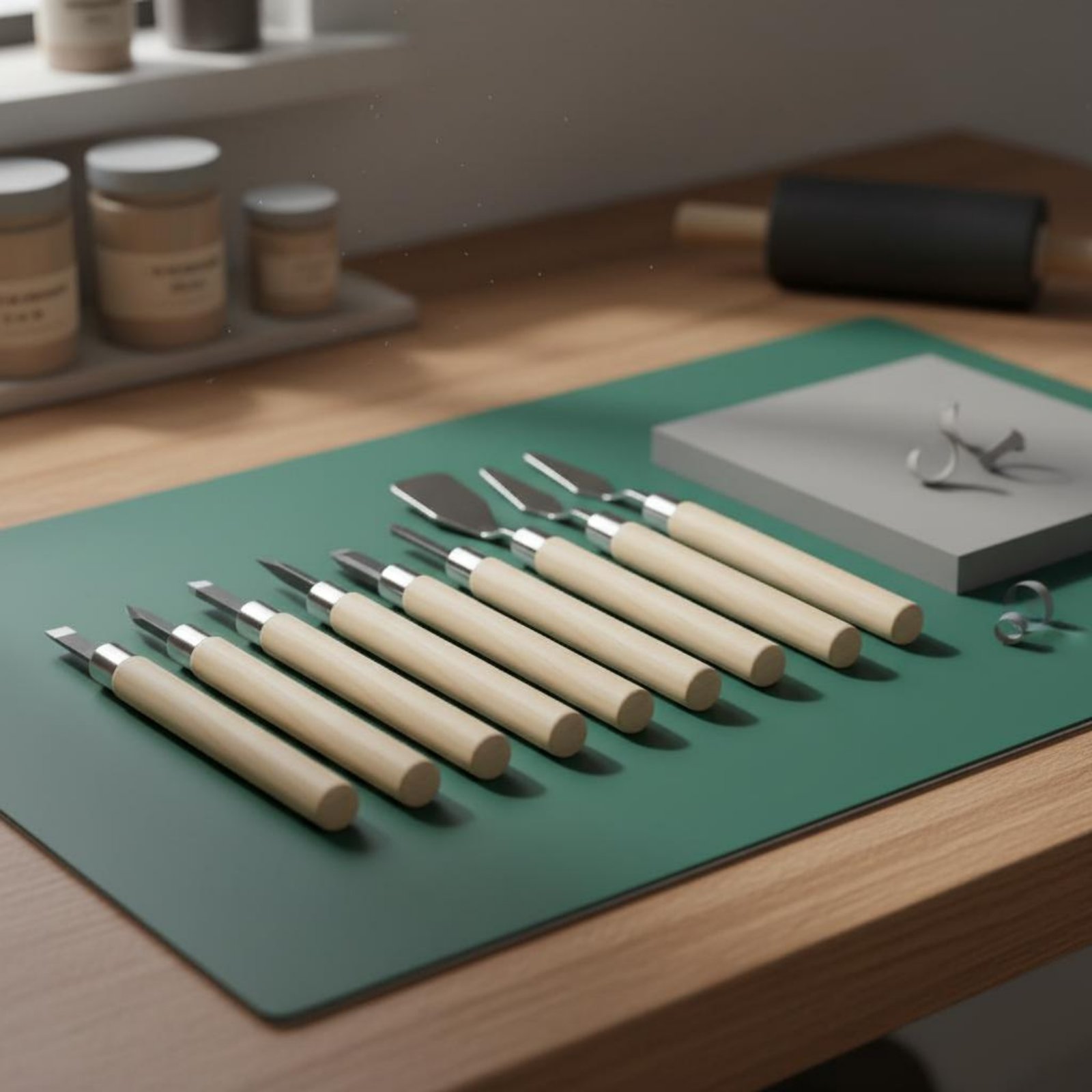 Linocut Carving Tool - Kit de gravure sur linoléum 9