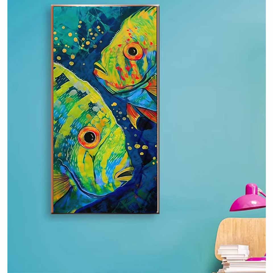 Art Craft Japan - Peinture diamantée DIY, poisson coloré, kit