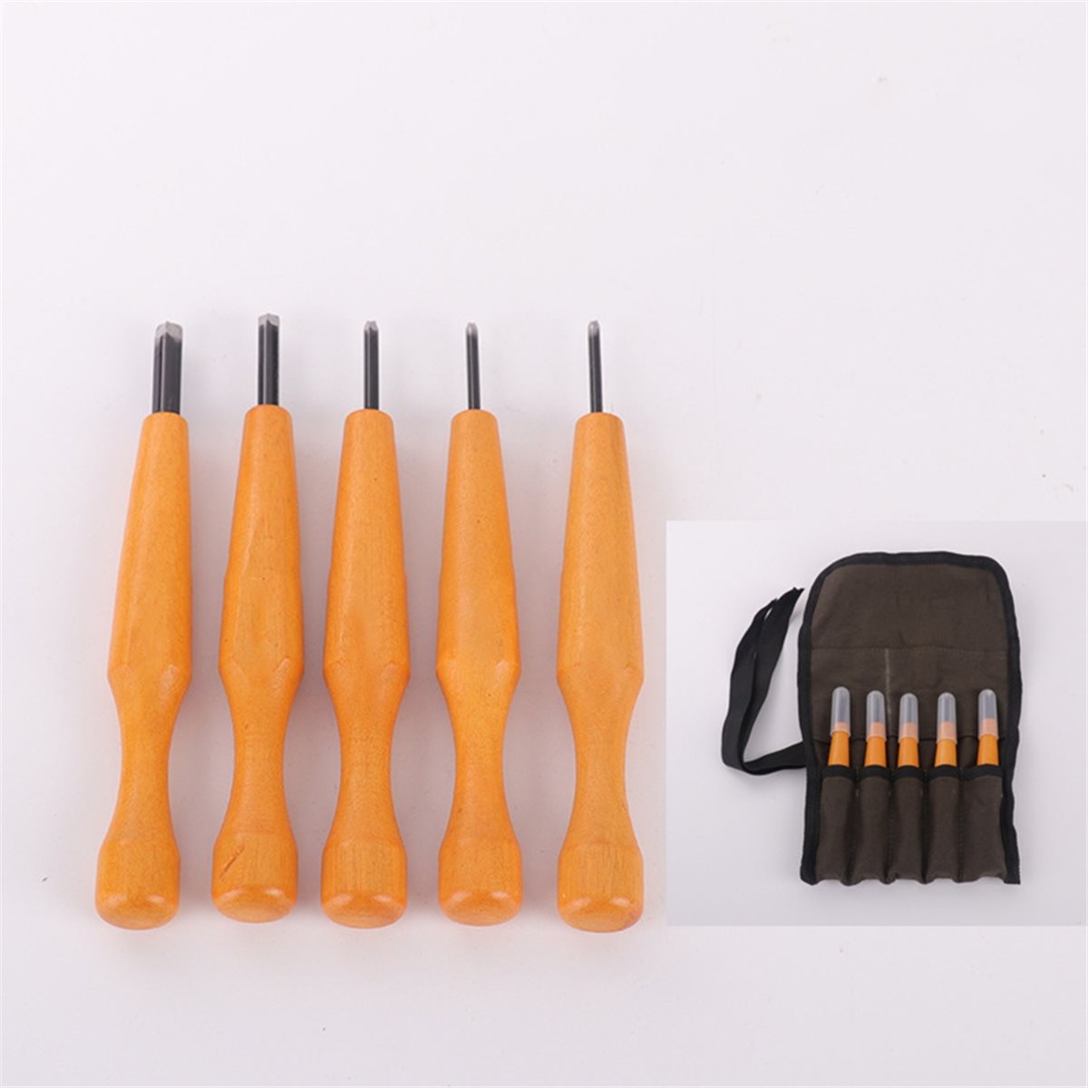 Linocut Carving Tool - Ensemble d'outils de sculpture 5 pièces-couteaux
