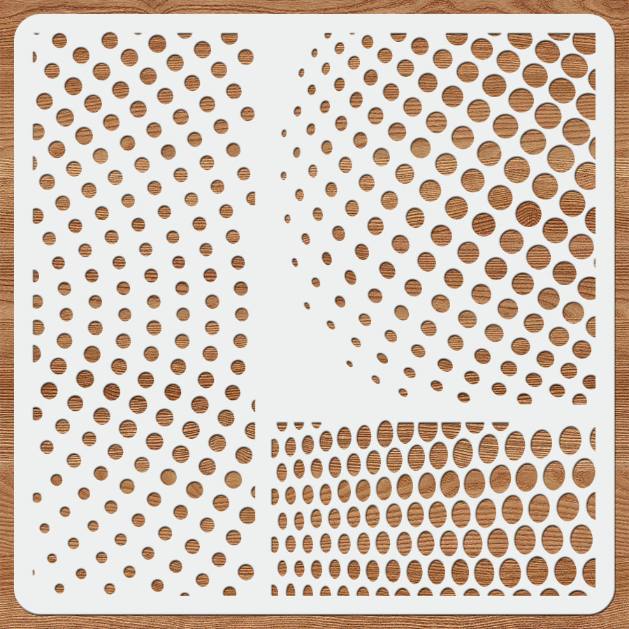 Art Craft Background - Pochoir à points demi-tone 1 pièce