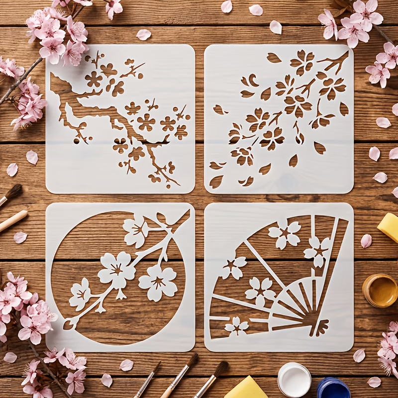 Art Craft Template - 4 pochoirs réutilisables en forme de