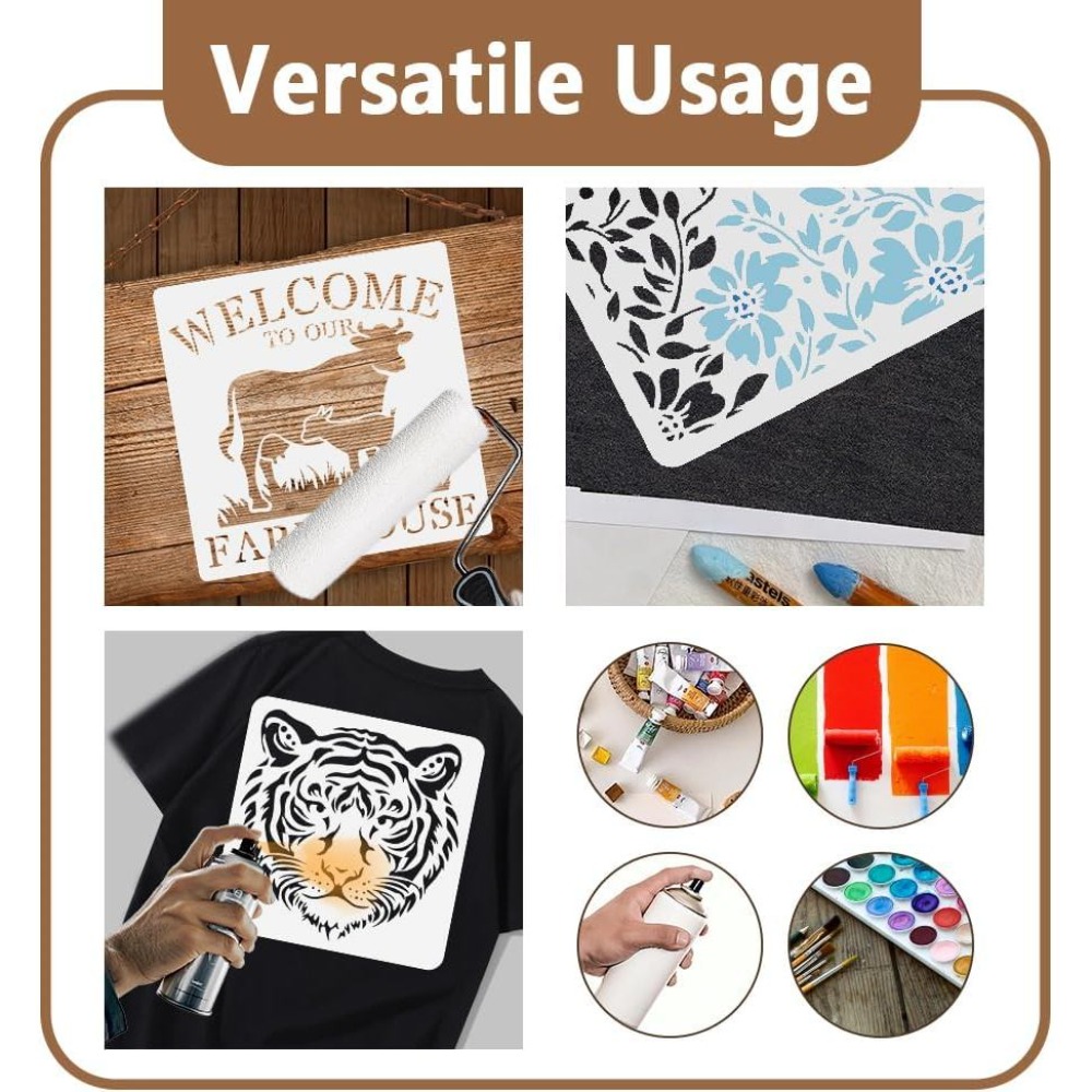 2 pochoirs floraux en plastiqu - Art Craft Template avis et prix